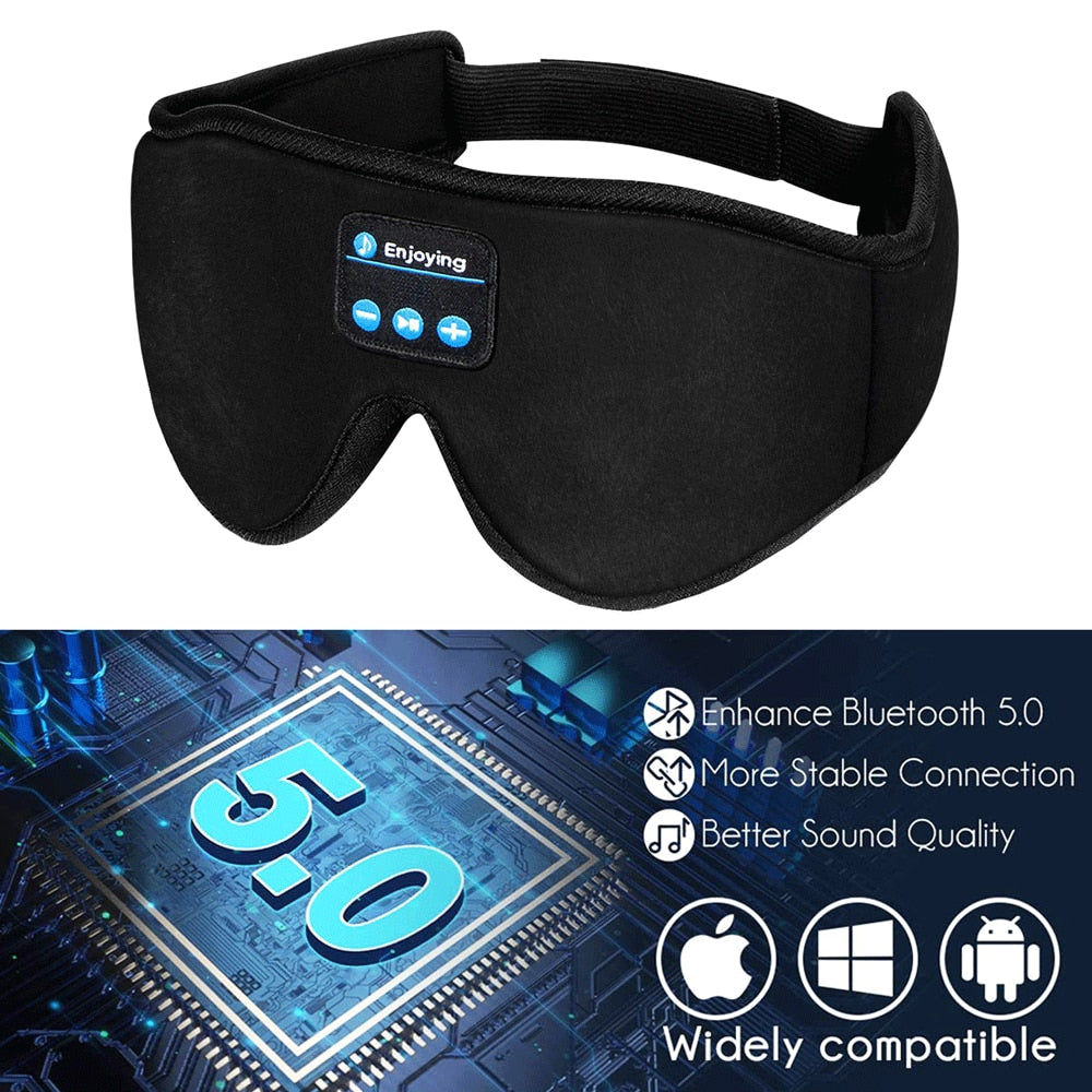 New 3D wireless music headphone sleep breathable smart eye mask