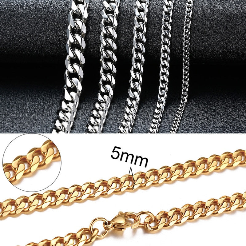 Vnox Cuban Chain Necklace for Men Women