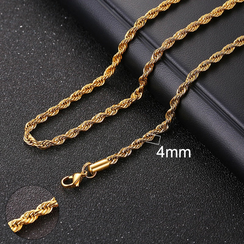 Vnox Cuban Chain Necklace for Men Women