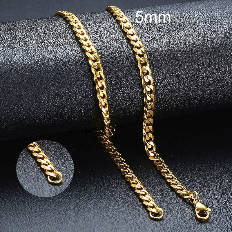 Vnox Cuban Chain Necklace for Men Women