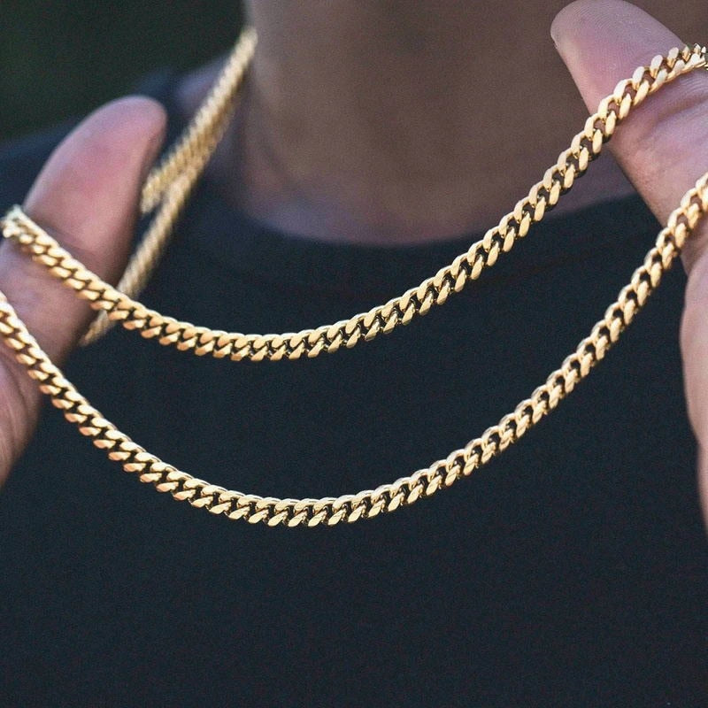 Vnox Cuban Chain Necklace for Men Women