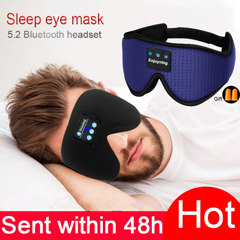 New 3D wireless music headphone sleep breathable smart eye mask